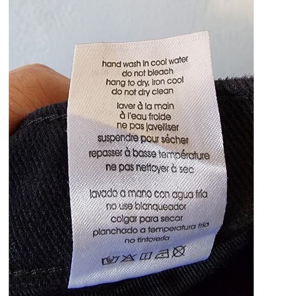 WeWoreWhat The Danielle Crystal Straight Jeans Black 26 NEW FLAWED - Picture 8 of 13